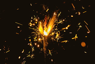 sparkler photograph, Bengal fire, Sparks, Glitter HD wallpaper