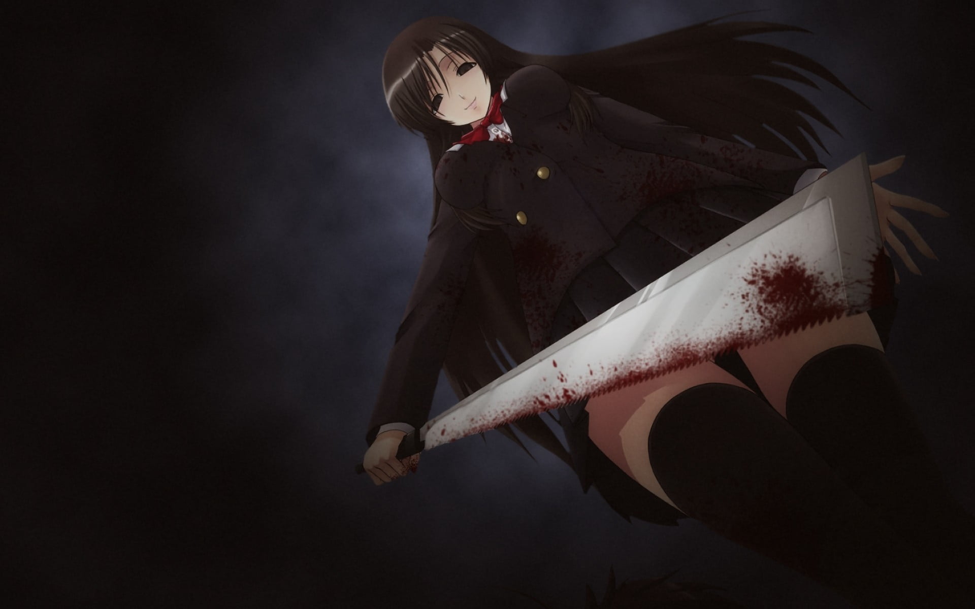 Female Anime Character Wearing Black School Uniform Holding Sword Poster Hd Wallpaper Wallpaper Flare Unlike other stats, you do not need to train at certain areas, the swords themselves are training areas. female anime character wearing black