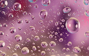 tilt photo of water droplets