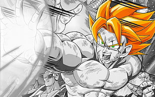 Goku illustration, Dragon Ball Z, anime