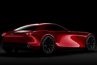 red Mazda coupe, vehicle, car, concept cars, Roadster
