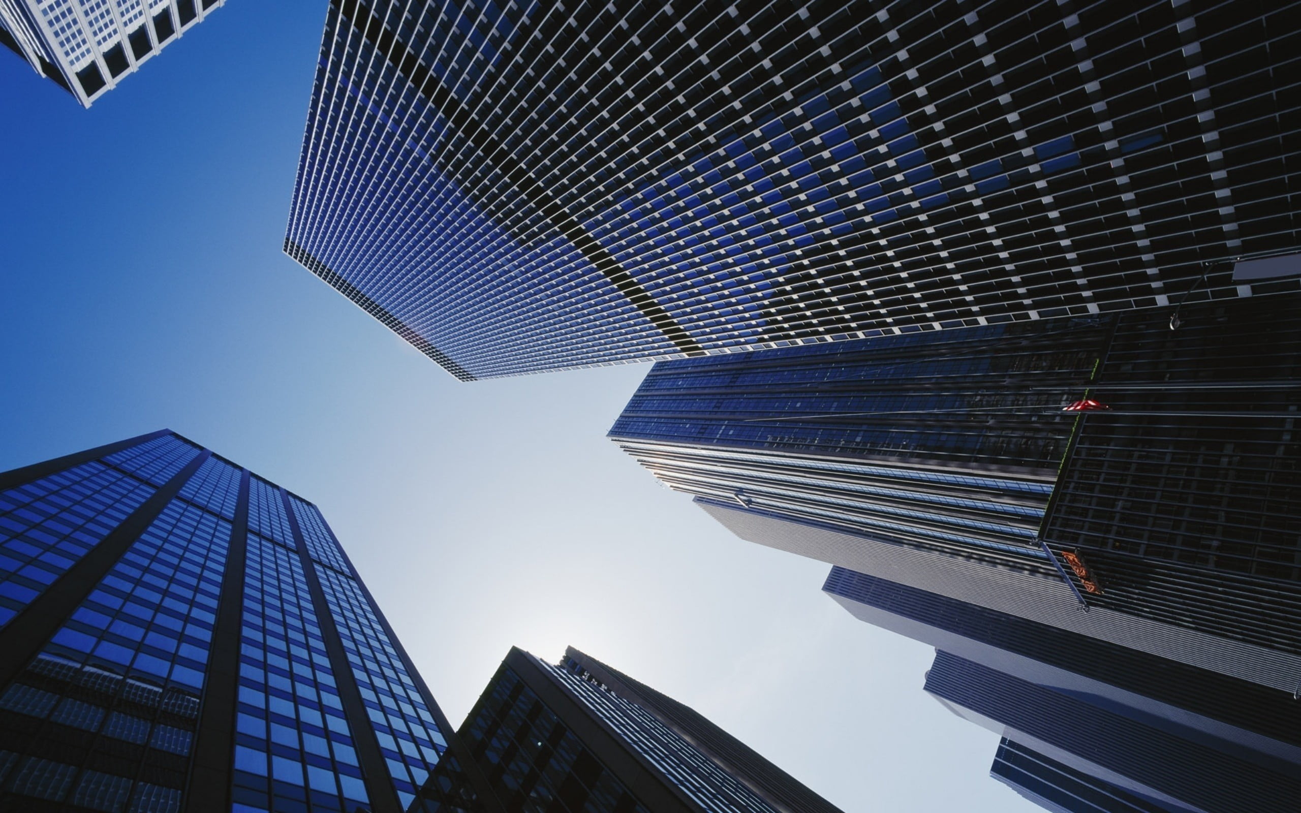 curtain wall buildings, architecture, skyscraper, worm's eye view