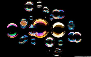 assorted bubbles illustration HD wallpaper