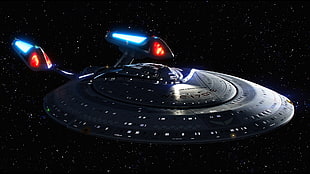 space ship illustration, Star Trek, USS Enterprise (spaceship)