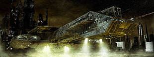 gray space craft digital wallpaper, Stargate Atlantis