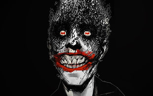 Joker digital wallpaper, Joker, Batman, comic art, black background