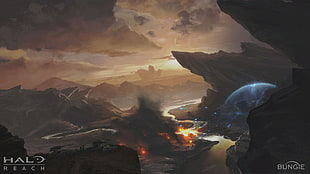 Halo Reach concept art poster, Halo, video games