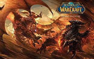World of Warcraft Optical Magazine digital wallpaper, video games, World of Warcraft, Deathwing, Alexstraza HD wallpaper