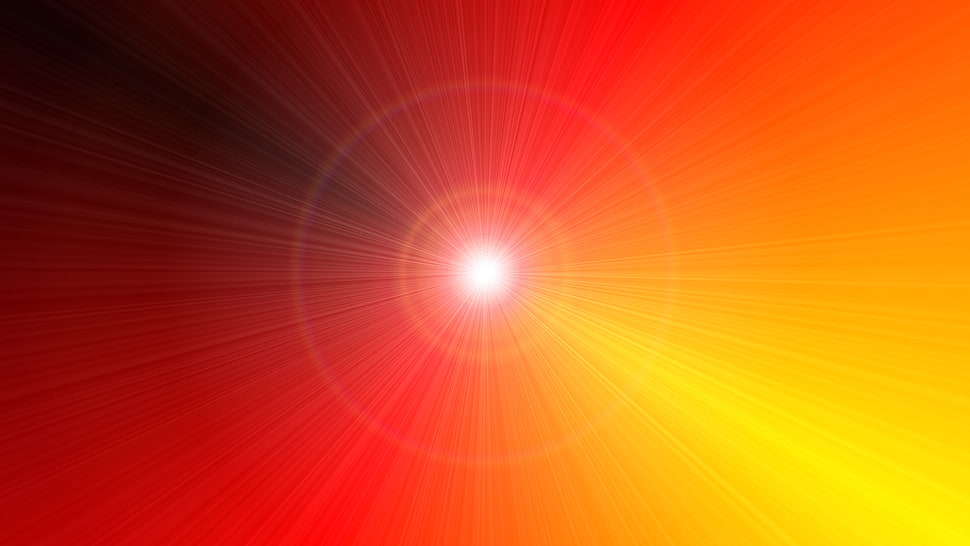 orange and yellow light ray HD wallpaper