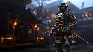gray samurai, For Honor, sword, armor, samurai