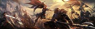 MMORPG game poster, fantasy art