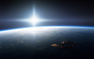 space photography of earth, photography, International Space Station, ISS, space HD wallpaper