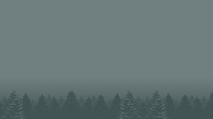 pine trees, forest, pixel art