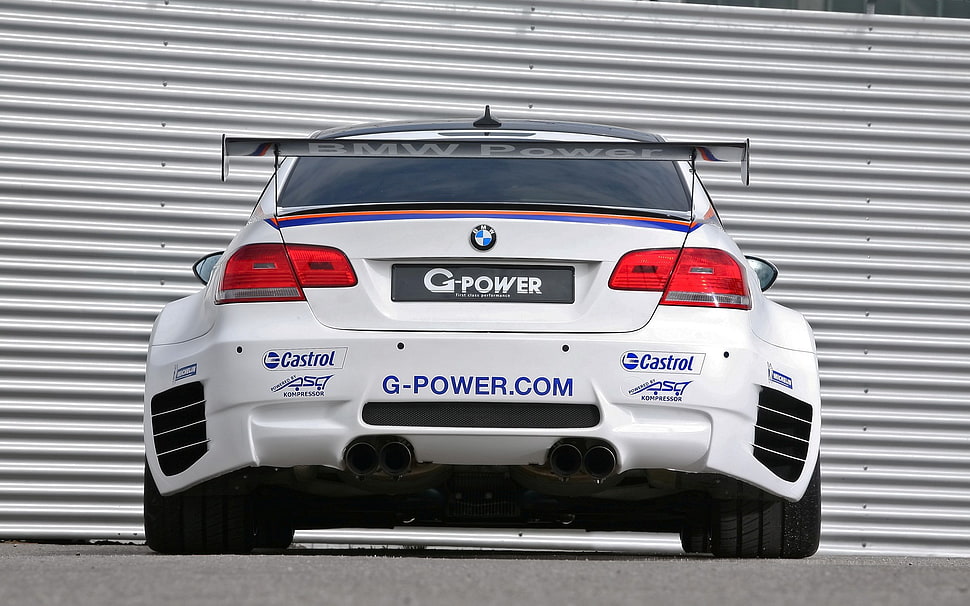white BMW E-Series, G-Power, BMW M3 GT2-S, BMW M3 , BMW HD wallpaper