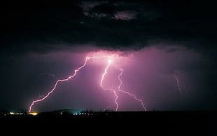timelapse photo of lighting, lightning, storm, nature, landscape