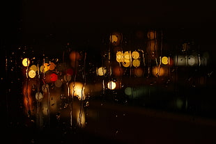 water drops on glass with reflection of light HD wallpaper