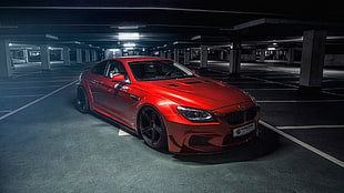 red sports car, BMW, BMW M6, BMW F13 M6, tuning HD wallpaper