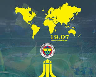 world map illustration, Fenerbahçe HD wallpaper