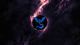 Pokemon Mystic logo, Pokemon Go, Team Mystic, space, blue