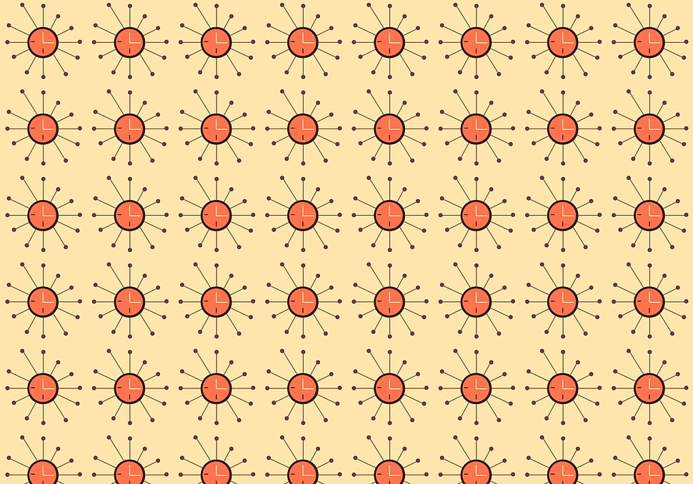 round orange and beige patter wallpaper HD wallpaper
