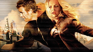 male and female film poster, movies, The Island, Scarlett Johansson, Ewan McGregor