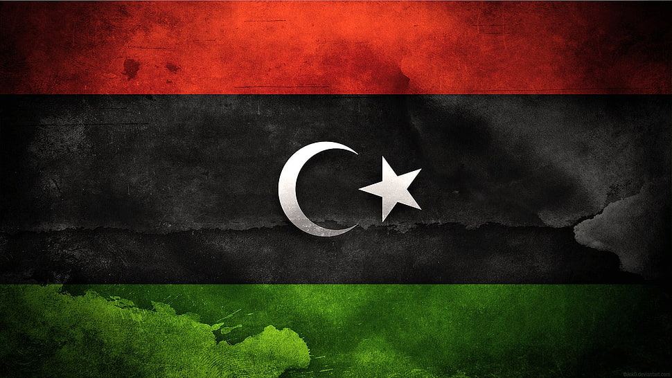 Turkish flag, Libya, flag HD wallpaper
