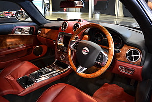 black and red car steering wheel, luxury cars, car, The Premier Group