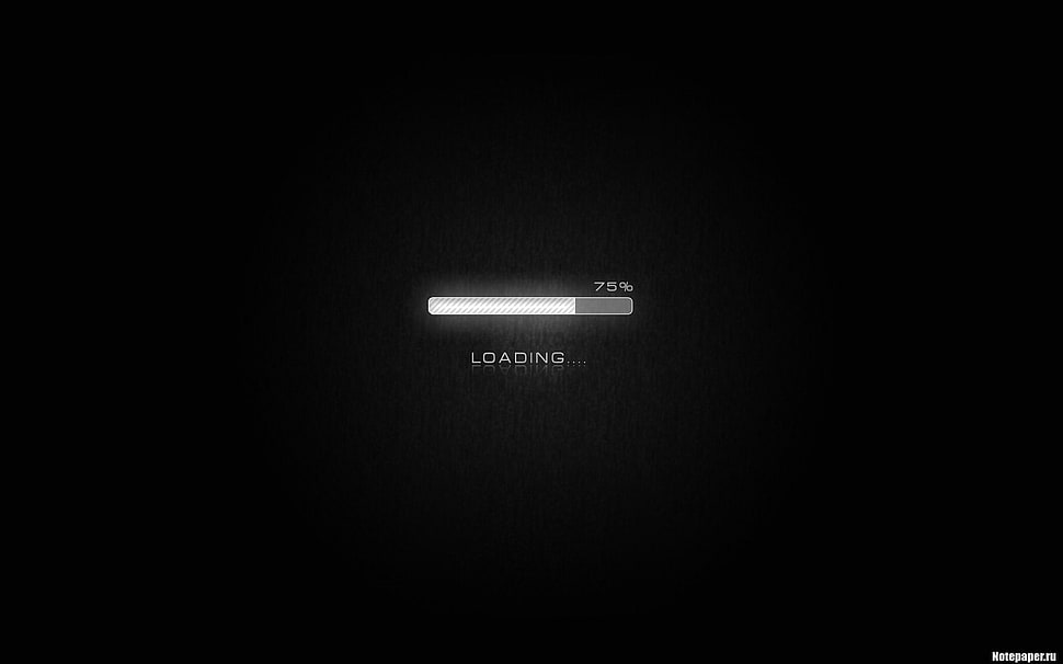 black and gray Samsung laptop, loading, progress bar, minimalism, digital art HD wallpaper