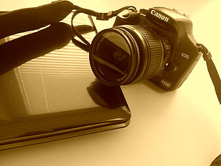 black Canon EOS 450D, Canon EOS 450D HD wallpaper