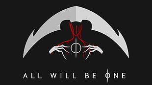 All Will Be One logo, minimalism, black, Magic: The Gathering, Elesh Norn HD wallpaper