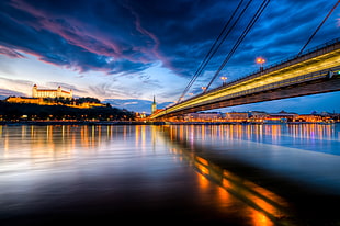 bridge with river HD wallpaper