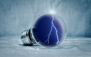light bulb reflecting lightning HD wallpaper