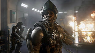 man wearing metal armour, Call of Duty: Advanced Warfare, video games, video game characters, Call of Duty