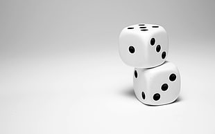 two black and white dice