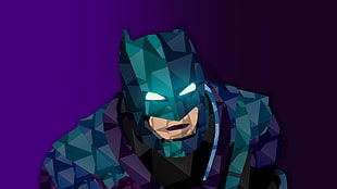 Batman illustration, Batman, Batman v Superman: Dawn of Justice, DC Comics, low poly