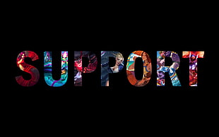 multicolored Support logo HD wallpaper