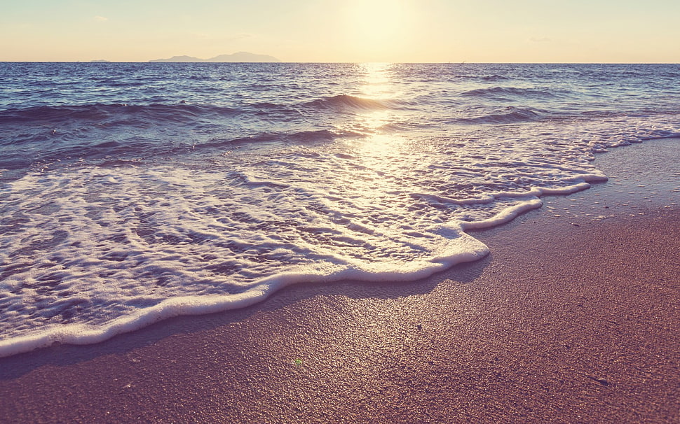 blue beach, beach, sand HD wallpaper