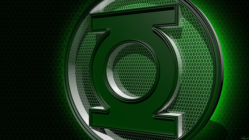 Green Lantern logo wallpaper, comics, Green Lantern, artwork HD wallpaper