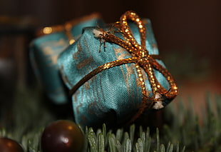 teal gift wrap