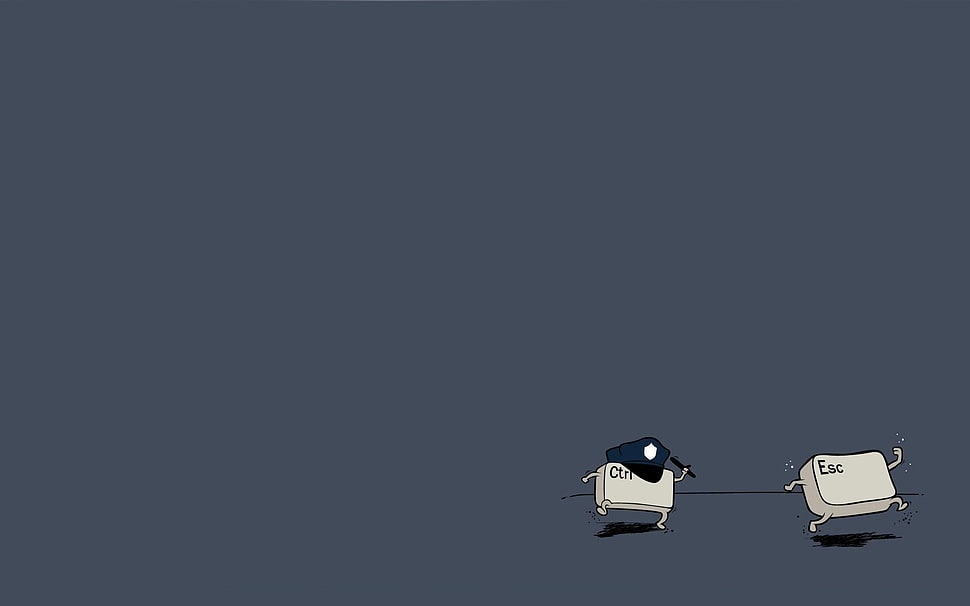Control and Escape keyboard button illustration HD wallpaper