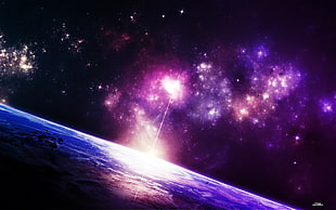 purple cosmos, space