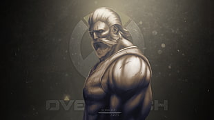 Overwatch character artwork, Reinhardt (Overwatch), Reinhardt Wilhelm, video games, Overwatch HD wallpaper