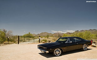 black coupe, Dodge Charger, car, black cars, vehicle HD wallpaper