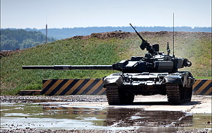 gray war tank, tank, T-90, vehicle, military