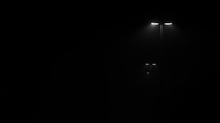 simple background, black, street light
