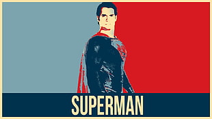 Superman illustration, Superman, DC Comics, poster, Justice League