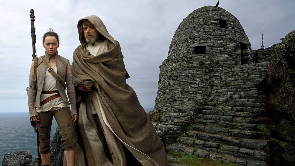 Luke Skywalker and Rei during daytime HD wallpaper
