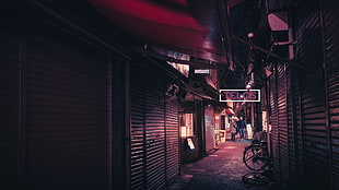 Telos neon light signage, street, night, city