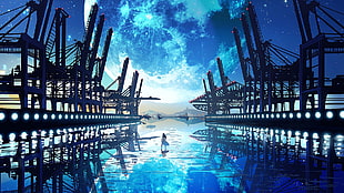 body of water, water, reflection, ports HD wallpaper