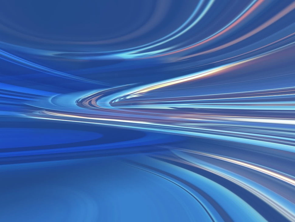 blue and white abstract painting HD wallpaper
